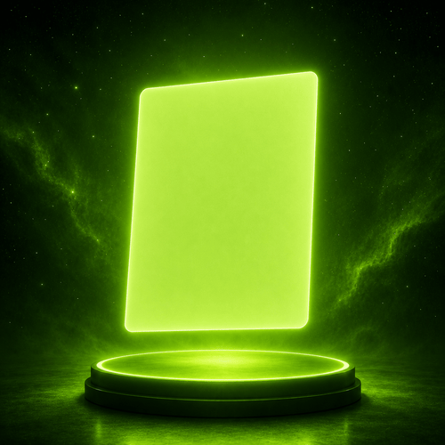 Fluorescencyjna Ultra Tablica w formacie A4 świecąca zielonym światłem