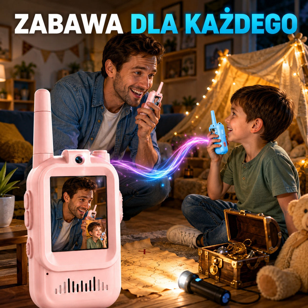 Zabawa dla całej rodziny — tata i syn z Ultra Falówkami